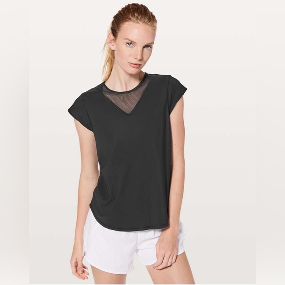 Lululemon For The Run Short Sleeve - Black - Picture 1 of 4